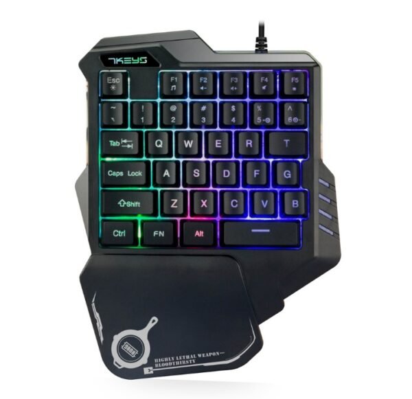 One-Handed Mechanical Gaming Keyboard RGB Backlit Portable Mini Gaming Keypad Game Controller - Image 4