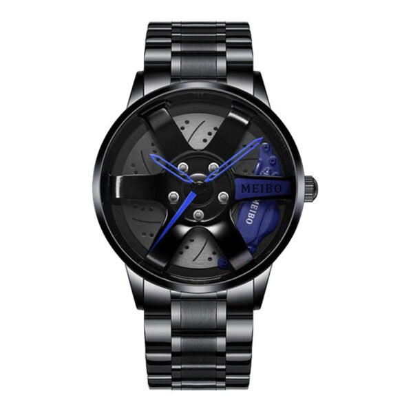 Men's Stainless Steel Wheels Waterproof Quartz Watch - Image 9