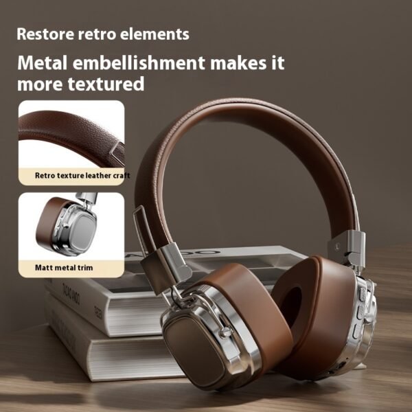 Retro Wireless Bluetooth-compatible 5.3 Head-mounted Dynamic Bass Boost Headset - Image 6