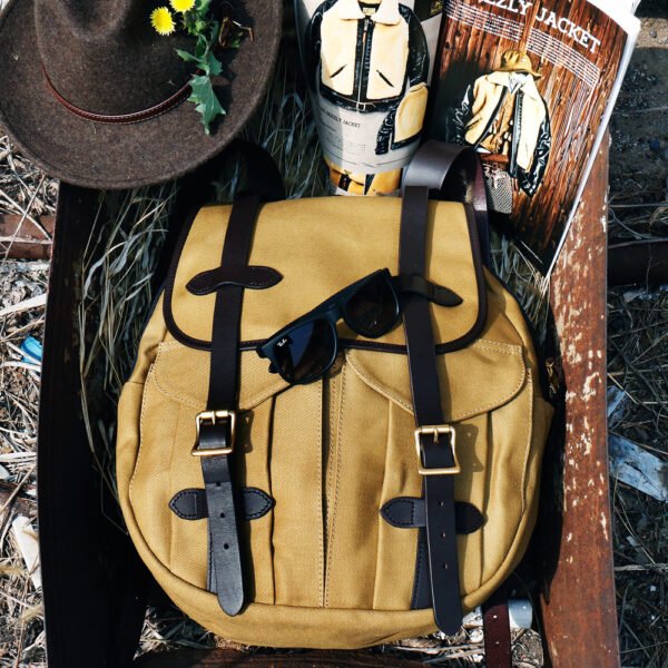 American Retro Heavy Oil Wax Canvas Backpack - Image 3