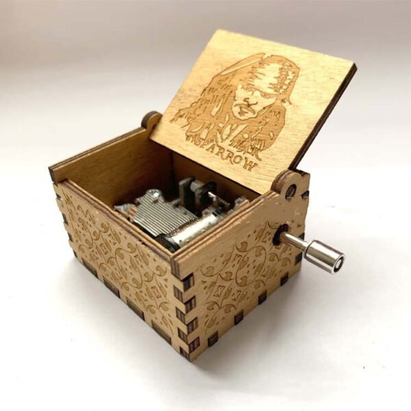 Antique Carved Wooden Hand Crank Spirited Away Music Box Christmas Gift Birthday Gift Party Decoration - Image 6