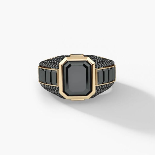 Men's Simple Alloy Inlaid Zircon Ring - Image 4