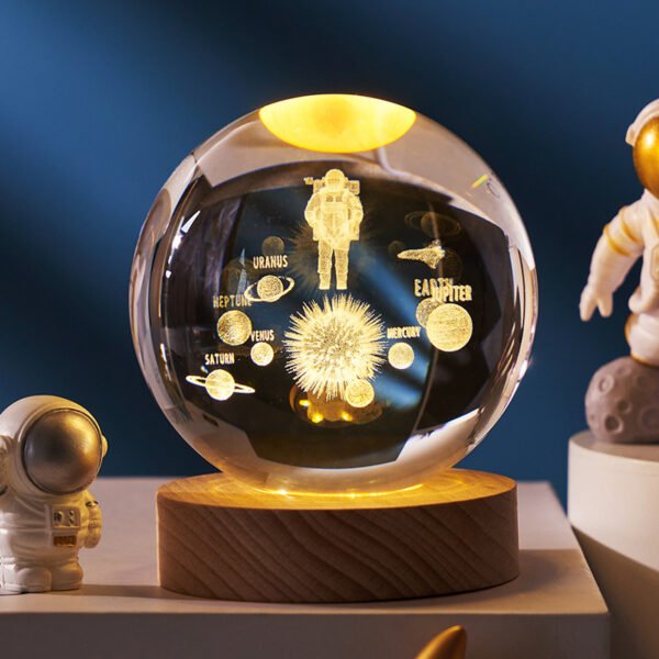 Luminous Starry Sky And Planets Moon Moon Crystal Ball Small Night Lamp Projection Ambience Light Creative Gift New Strange Gift - Image 9