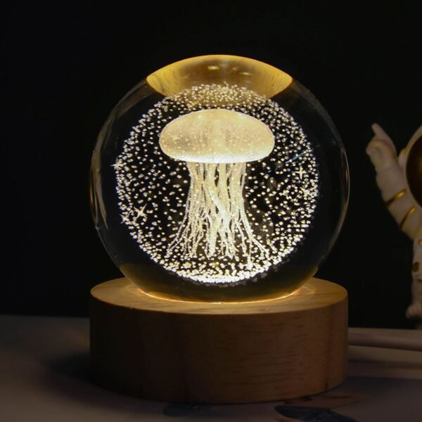 Luminous Starry Sky And Planets Moon Moon Crystal Ball Small Night Lamp Projection Ambience Light Creative Gift New Strange Gift - Image 3