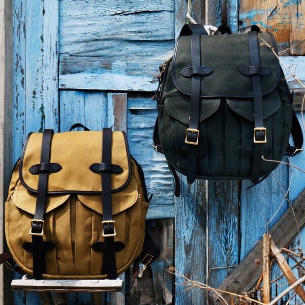 American Retro Heavy Oil Wax Canvas Backpack - Image 2