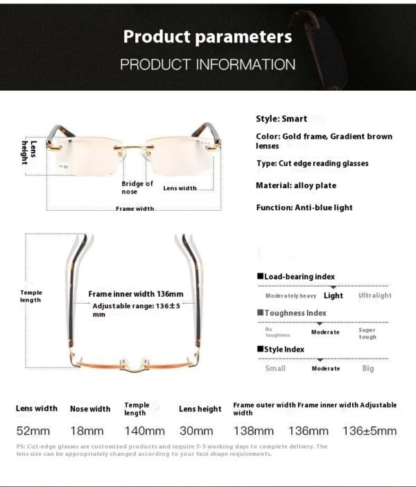 Natural Crystal Reading Glasses Anti-radiation Anti-Blue Ray - Image 5