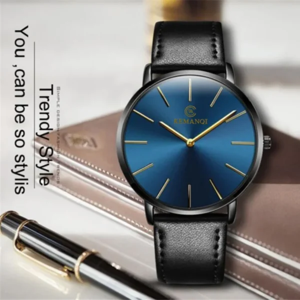 2022 Luxury Business Men Watches Men Gold Watch Ultra Thin Mens Watches Leather Quartz Watch Man Wristwatch horloge mannen - Image 5